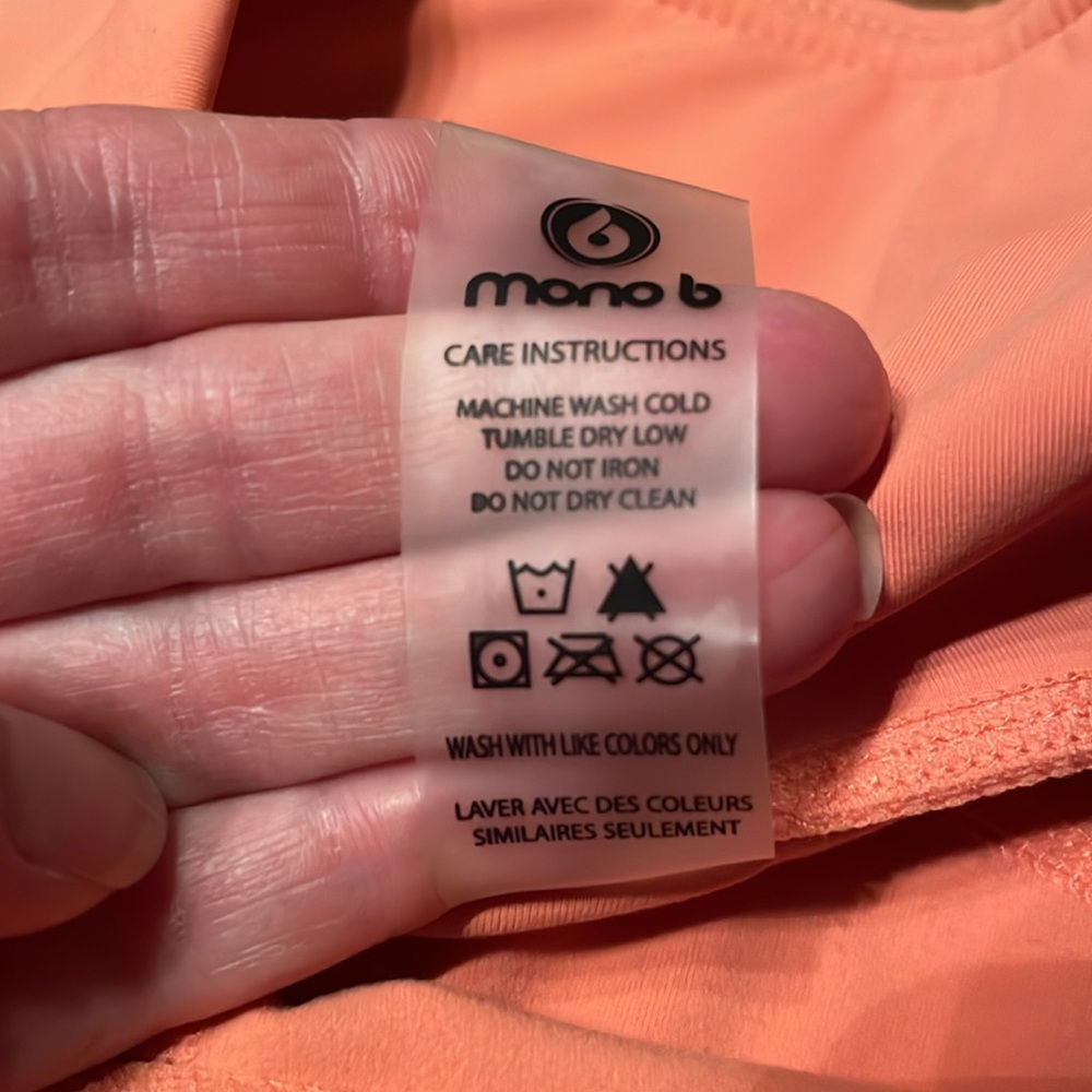 New peach color Mono b full length leggings - Picture 8 of 16